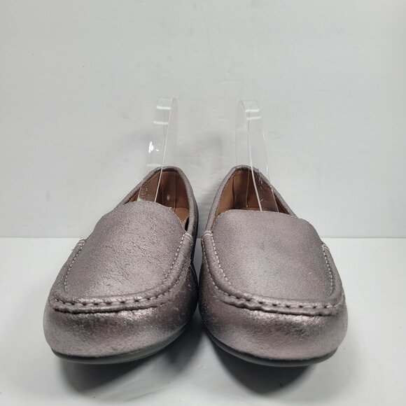 Vionic Women's Metallic Silver Leather Loafer Slip-On Shoes US Size 12 - Picture 3 of 8
